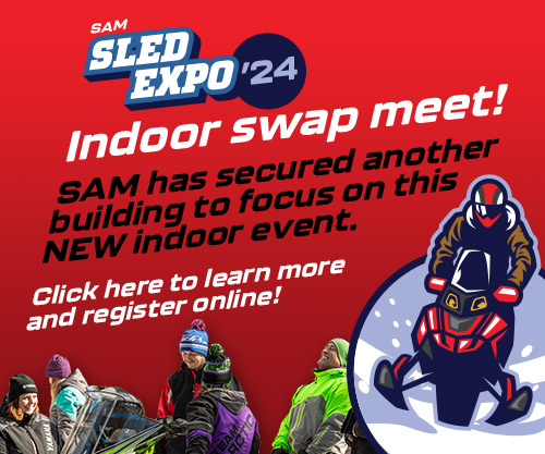 Register for the indoor swap meet at the Sled Expo